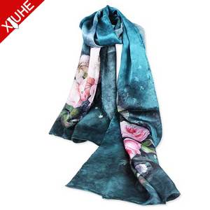 Chal cuadrado personalizado de diseño de marca para mujer, hiyab con cabeza de Malasia, bufandas personalizadas de satén de seda estampadas para mujer - Product Image 1