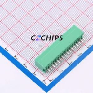 MX2EDGV-2.5-16P-GN01-Cu-A Plug-in Terminal Block Through hole,P=2.5mm Connector Board-to-Board / Socket Closed 1x16P 2.5mm Green - Product Image 2