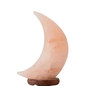 Purificateur d'air naturel, lampe en sel de l'Himalaya rose, 3 kg, forme de lune, pour soulager les allergies, certifié ISO, Pakistan - Product Image 5