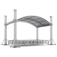 Sistema de Estructura de Truss para Cabina de DJ, 290*290 mm, Negro, Techo Curvo en Forma de Arco, Estructura de Aluminio, Truss para Eventos, Truss Circular para Exteriores