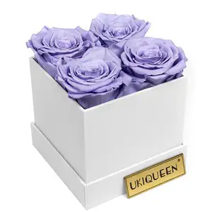 Rose In Box Wholesale Flower Mother's Day Gift Long Life Lasting Real Natural Everlasting Immortal Forever Eternal Preserved Rose In Box