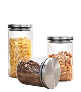Items Hot Selling Promotion Items Kitchen Gift Set Home Goods Borosilicate Glass Jar Storage Glass Jar With S/s Lid