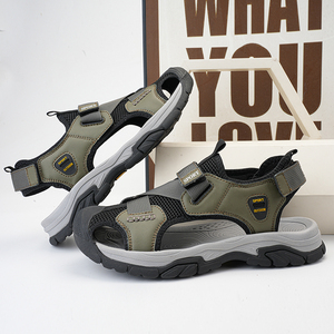 Sandales décontractées pour hommes, tendance transfrontalière, légères, imperméables, avec surface en maille respirante et embout anti-collision - Product Image 4