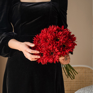 Fleur artificielle de gerbera en soie, tige unique, 30cm-100cm, pour la décoration de la maison, des mariages et de la photographie - Product Image 4