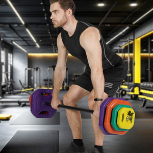 Discos de cemento reciclado de 30 mm para mancuernas, en stock en España, para levantamiento de pesas, entrenamiento de fuerza y ejercicio. - Product Image 6