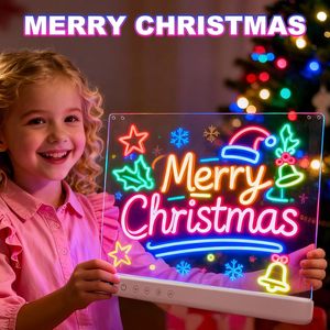 Tableau à dessin LED rechargeable avec 13 effets lumineux colorés, cadeau pour enfants pour toutes les occasions, tableau à dessin LED de 16 pouces - Product Image 5