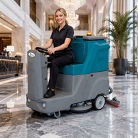 GS660 Nouvelle machine de nettoyage de sols industrielle commerciale, autotractée, électrique, pour extérieur, lustrage et séchage des sols