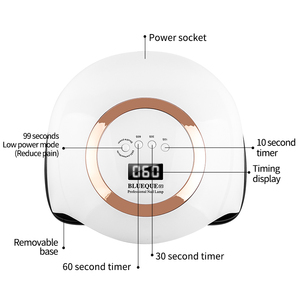 168W UV LED <b>Nail</b> <b>Dryer</b> with 4 Timers & 42LED High-Power Lamp for Gel Manicure & Polish Curing - Product Image 2