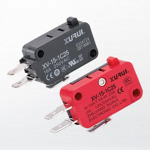 XURUI 15a 16a 25a 125 Vac 250vac Pin Pit Tông Loại Nhà Máy Micro Chuyển Đổi XV-15-1C25