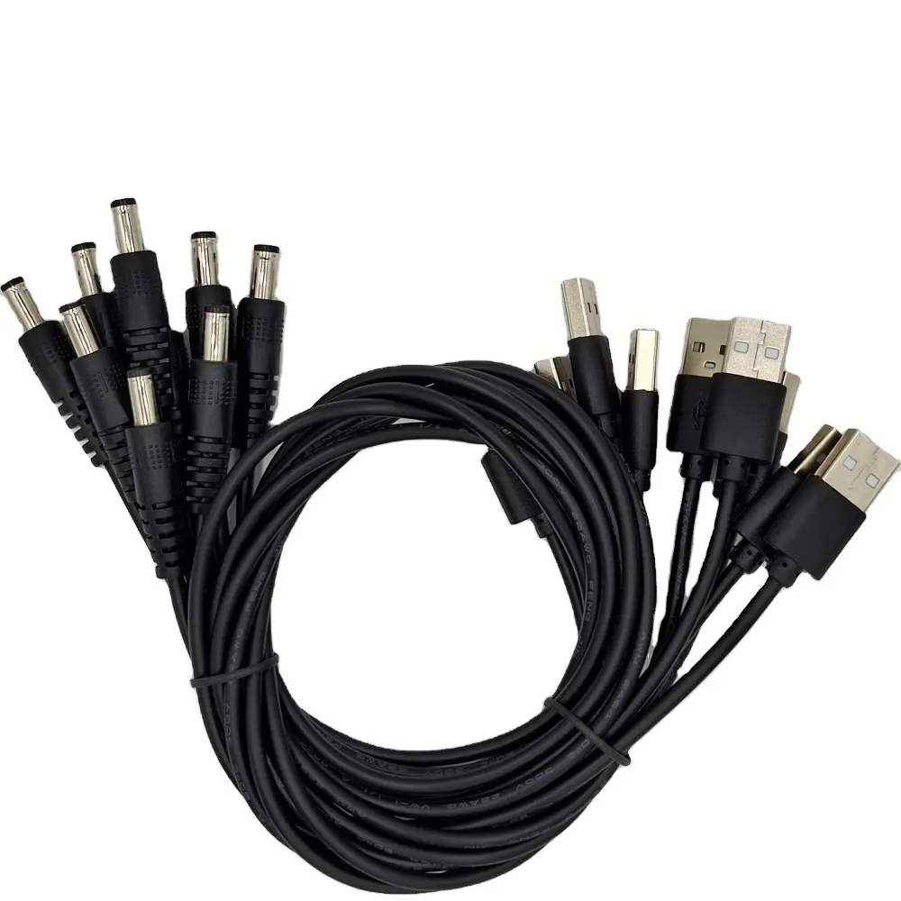 Câble de charge USB DC 5v 2m mâle USB A à DC 2.1mm Câble de charge pour lampe Cuivre Universel 5V DC 5.5 2.1mm Jack Câble de charge