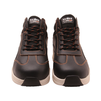 Chaussures de Sécurité d'Extérieur Personnalisables en Cuir de Vachette Antistatiques, Embout en Acier, Doublure en Maille Respirante, Anti-Choc pour Travail en Usine