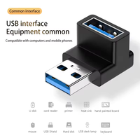Adaptateur USB C à 180 degrés, type C, USB C OTG vers USB, convertisseur en forme de U, connecteur USB-C 3.0 pour ordinateur, téléphone, tablette