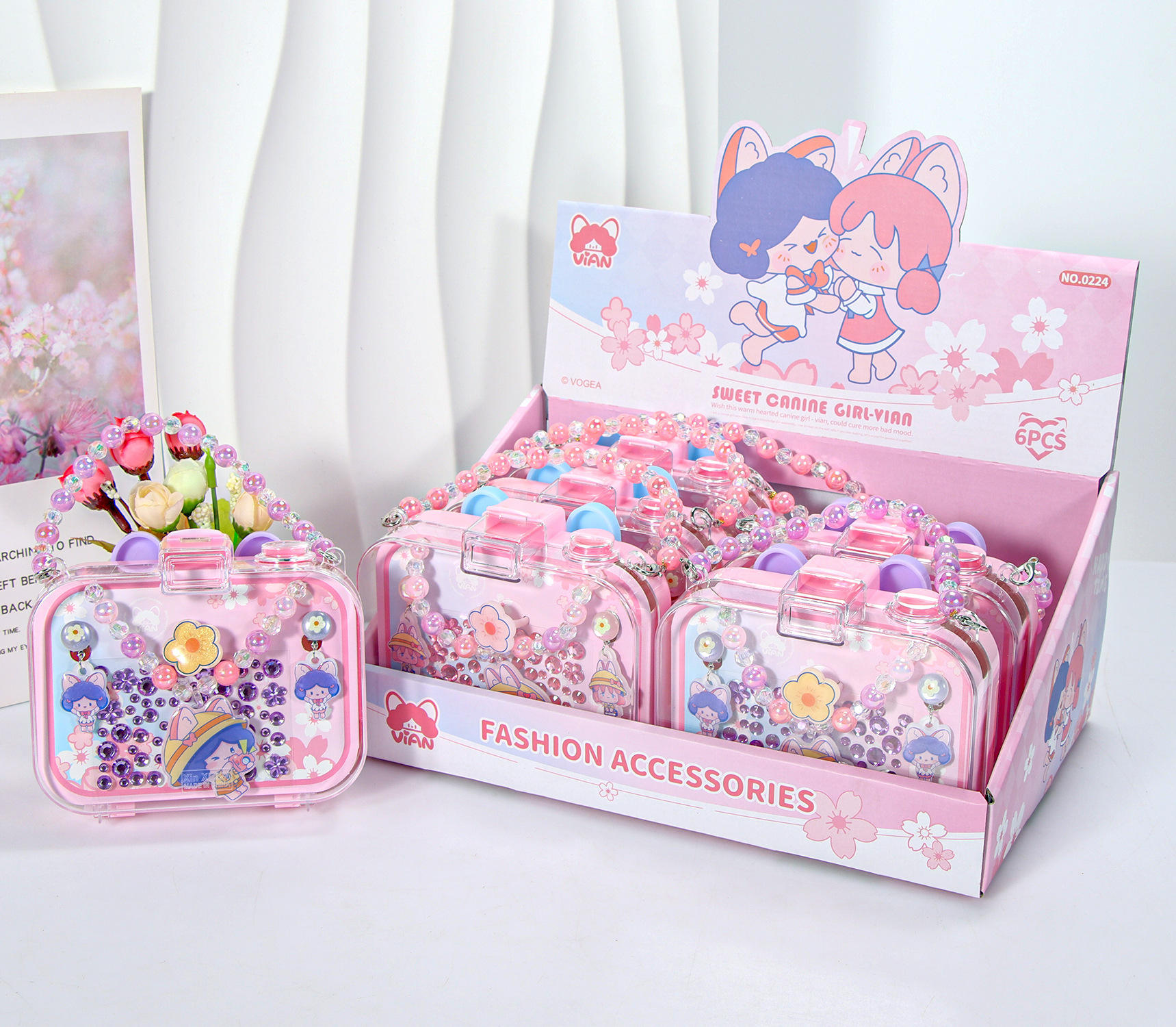 6 Main Image Style Dog Girl Camera Gift Box 1 Piece