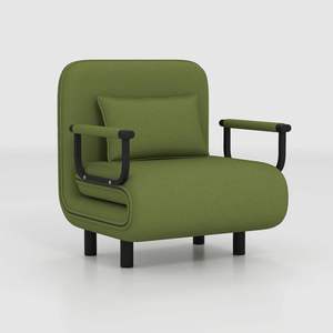 Divano Letto Multifunzionale Convertibile con Telaio in Plastica e Cuscino in Spugna, Sedia Pieghevole Ecologica per <span class=keywords><strong>Soggiorno</strong></span> - Product Image 1