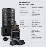 Speaker Line Array Ganda 12 Inch 1000W RMS Daya Tinggi, Sistem Speaker Audio Profesional untuk Konser