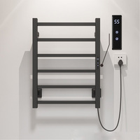 Porte-serviettes mural en acier inoxydable chromé électrique intelligent Chauffe-serviettes chauffant avec contrôle de la température et du temps pour la salle de bain de l'hôtel