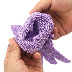 Gants de bain à cinq doigts certifiés écologiques, éponge exfoliante en nylon pour la peau, épaissie, pour usage quotidien, brosse exfoliante pour le corps, utilisation spa - Product Image 5