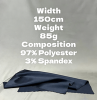 Tela Satén Mate de 85g, 97% Poliéster, 3% Elastano, 150cm de Ancho, Tela Elástica Imitación Seda para Vestidos, Pijamas y Blusas