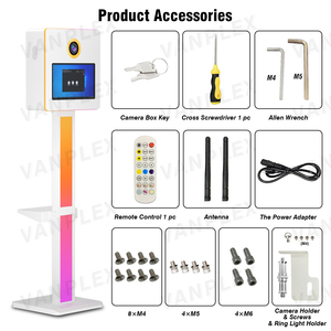 Cabina de Fotos Instantánea con Pantalla Táctil de 15.6 Pulgadas al Mejor Precio, para Bodas, Compatible con Cámaras DSLR/SLR, Iluminación LED RGB - Product Image 5