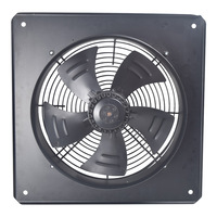 Ventilateur à flux axial à rotor extérieur carré 100W ventilateur d'extraction de fumée d'huile à faible bruit, ventilation de ventilateur d'extraction industriel puissant