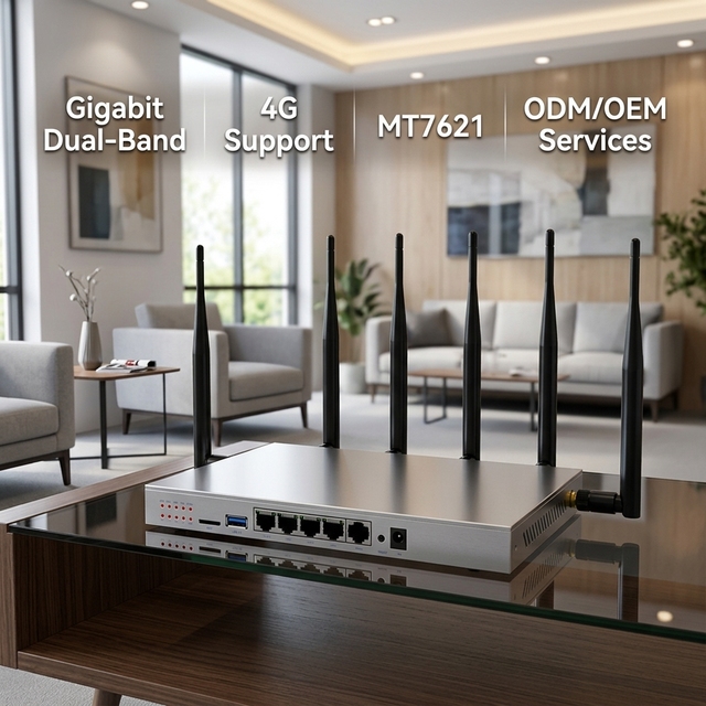Industrial Gateway IoT OEM/ODM 4G LTE Openwrt 4G Sim MT7621 Chipset 1200Mbps Dual Band WiFi 3G 4g LTE Router with SIM Card Slot