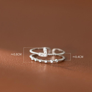 Nhẫn Hợp Thời Trang Mới Thời Trang Nhẫn Đính Hôn Trái Tim Hai Lớp Bằng Bạc Sterling 925 Dành Cho Nữ Bán Sỉ - Product Image 6