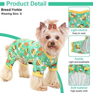 국경을 넘어 인기 있는 네발사리 올인원 강아지 고양이 옷, 가볍고 신축성 좋고 통기성 좋은 신상품, 드롭쉬핑 지원 - Product Image 1