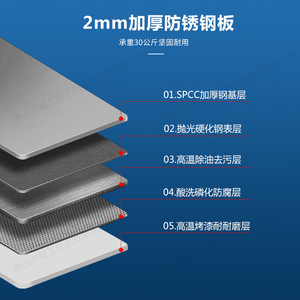 Chariot mobile dentaire XTC 02 à plusieurs niveaux avec roulettes, chariot à outils pour hôpital, étagère à pousser pour salon et clinique - Product Image 1