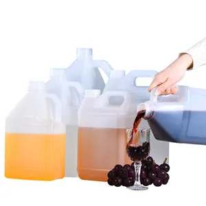 Bouteille en plastique de qualité alimentaire, baril de vin translucide, conteneur carré, huile d'arachide, baril d'huile d'olive, emballage en plastique, 1Gallon, 5L, 10L