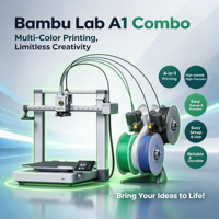 Printer 3D FDM Desktop Full Color AMS Multi Filament Kecepatan Tinggi Auto Leveling untuk Figurine Model Kerajinan Bambu Lab A1 Combo
