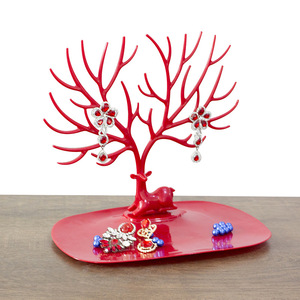 Smart Home Jewelry Tree Storage Rack Key Pendant Earrings Necklace <b>Ring</b> Display Tray Organizer - Product Image 6