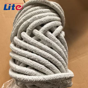 <span class=keywords><strong>Corde</strong></span> en fibre céramique ignifuge et isolante thermique personnalisée 1260°C comme matériau d'étanchéité pour <span class=keywords><strong>cheminée</strong></span> - Product Image 1