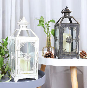 Pha Lê bàn đám cưới centerpieces kim loại sắt hoa bình đứng nến chủ sở hữu đèn lồng lọ cho giáng sinh trang trí bên - Product Image 5