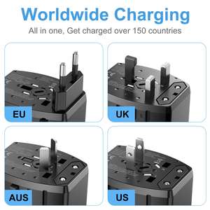 Adaptateur de prise de voyage universel international pour les voyages, adaptateur de prise de voyage européen - Product Image 6