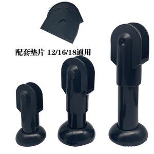 Toilet Partition <b>Bracket</b> <b>Black</b> Plastic Support Legs 12 16 18mm Universal Fit Easy Installation - Product Image 1