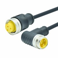 Impermeable IP67 Color personalizado Amarillo/Naranja Cable Automatización M12/M8/M5 7/8 Conector eléctrico para soluciones personalizadas