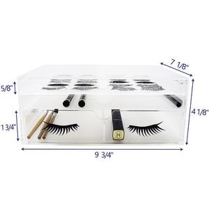 Supporto per Organizer per pennelli per trucco <span class=keywords><strong>trasparente</strong></span> personalizzato supporto per Organizer per estensioni di ciglia finte in acrilico con Design acrilico con cassetto - Product Image 2