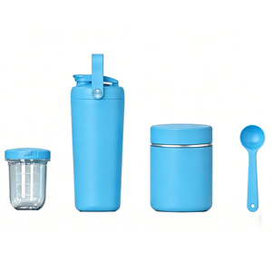 Set de Vasos Mezcladores de Proteínas de <span class=keywords><strong>Doble</strong></span> Capa Tritan con <span class=keywords><strong>Compartimento</strong></span> Portátil para Polvo, Recipiente de Acero Inoxidable 304 - Product Image 6