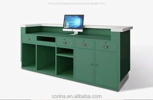 Hiện đại tiền mặt bảng đăng ký bán lẻ bằng gỗ quầy thu ngân Bàn Cửa Hàng Boutique trắng thanh toán quầy tiếp tân bàn để bán - Product Image 5