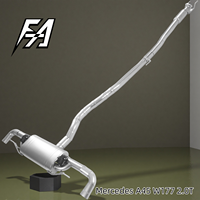 Pour Mercedes A45 W177 2.0T système d'échappement section moyenne et arrière chat tuyau d'échappement électrique valve silencieux voiture échappement
