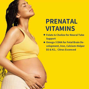 Cápsulas de vitaminas prenatales personalizadas 18 vitaminas y minerales con 200 MG DHA para antes, durante y después <span class=keywords><strong>del</strong></span> <span class=keywords><strong>embarazo</strong></span> + cápsulas duras suaves - Product Image 5
