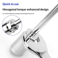 Kunci Soket T-Handle Alat Perbaikan Otomotif Kunci Hexagonal T-Handle Metrik 619 mm Kunci Soket Hex Tipe-T 45 # baja