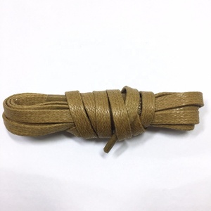 Commercio all'ingrosso piatte in cotone cerato lacci di 6mm di larghezza con punte di plastica coppia per scarpe di cuoio - Product Image 6