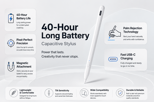 Lápiz Óptico Magnético Inteligente con Rechazo de Palma, Punta Reemplazable y Detección de Ángulo de Inclinación para Tablet 10/9/8/7/6 - Product Image 2