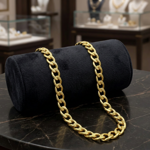 Collares de Cadena Estilo Curb Chapados en Oro de 14K, 18K, 24K al por Mayor, Cadena de Latón, Collares de Cadena de Moda, Diseño de Cadena Moderno - Product Image 5