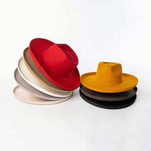 OEM Luxury Women's Fedora Wool Felt Hat Custom Logo Western Wide Brim Cowboy Hat Custom Made Women's Hats Wholesale - Product Image 2