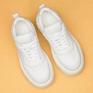 Chaussures de sport à lacets haut de gamme et tendance avec amorti, semelle intermédiaire en caoutchouc, anti-odeur, style polyvalent pour la marche, pour hommes et femmes, nouveauté - Product Image 6