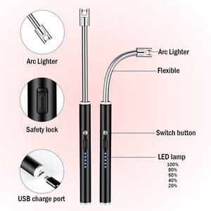 ไฟแช็คไฟฟ้าขายดี ดีไซน์โลหะ สำหรับเตาแก๊ส บาร์บีคิว แคมป์ปิ้ง ดอกไม้ไฟ-ปลอดภัยสำหรับใช้ในครัวทั่วโลก - Product Image 4