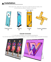 Pantalla LED Portátil P2.5, Pantalla Digital de Publicidad con Reproductor Multimedia para Tiendas Minoristas y Aplicaciones de Exhibición