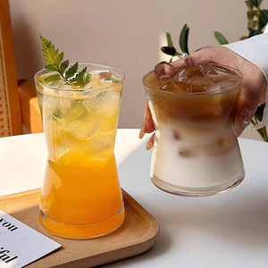Tasse à café glacé et jus en verre borosilicate en forme de torche créative 280ml 290ml 340ml - Product Image 1